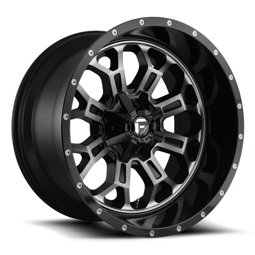 17x9 6x5.5/6x135 5BS D561 Crush Matte Blk Mach - Fuel Off-Road