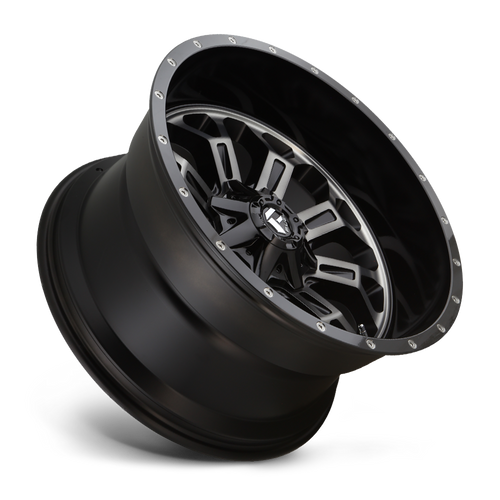 20x9 8x170 5.75BS D561 Crush Matte Blk Mach - Fuel Off-Road