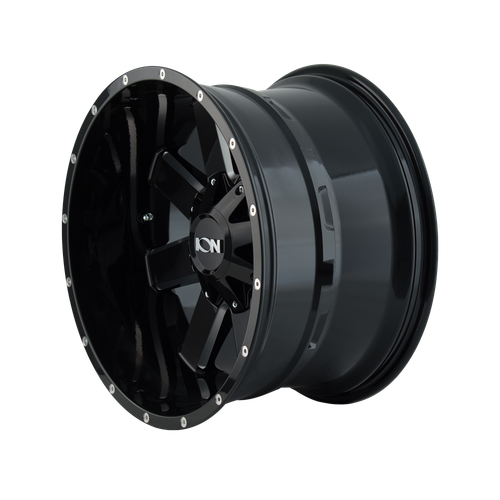 17x9 6x5.5/6x135 5.71BS Type 141 Gloss Black/Milled Spokes - Ion Wheel