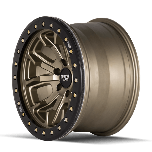 17x9 5x5 4.53BS Dt1 Matte Gold - Dirty Life Wheels