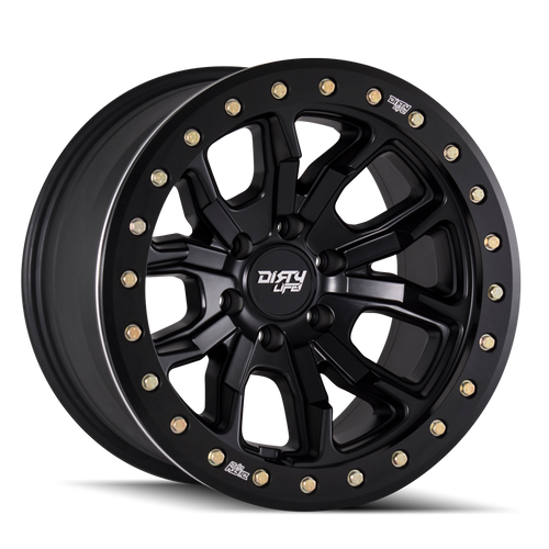 17x9 5x5.5 3.5BS Dt1 Matte Black - Dirty Life Wheels