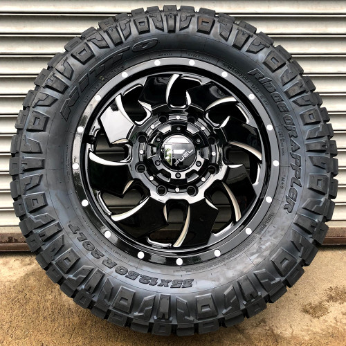 35X12.50R20F NITTO RIDGE/FUEL CLEAVER BLACK & MILLED
