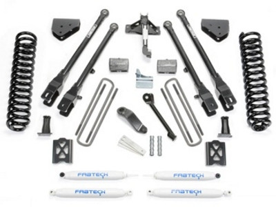 6in 4Link Sys W/Coils & Performance Shocks 05-07 Ford F250 4wd W/O Factory Overload Suspension Lift Kit - Fabtech
