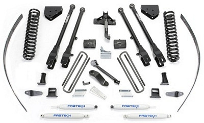 8in 4Link Sys W/Coils & Performance Shocks 08-16 Ford F250 4wd W/Factory Overload Suspension Lift Kit - Fabtech
