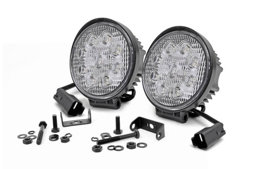 Chrome Series LED Light Pair 4" Round