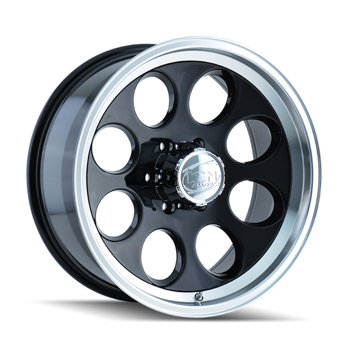 15x10 5x4.5 4BS Type 171 Black/Machined Lip - Ion Wheel