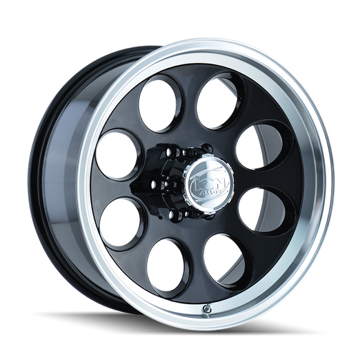 15x8 5x4.5 3.44BS Type 171 Black/Machined Lip - Ion Wheel