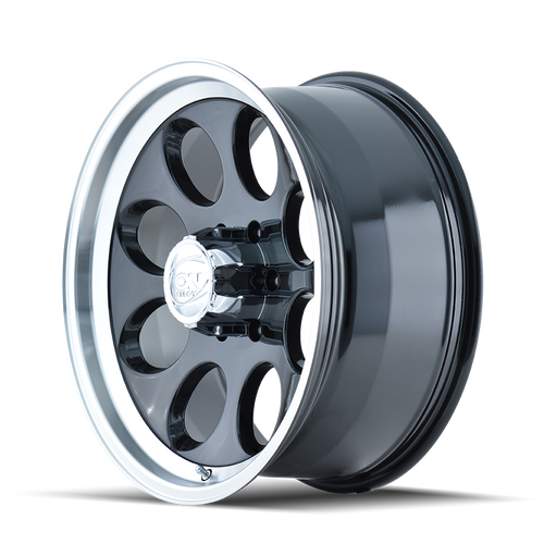 15x8 5x4.5 3.44BS Type 171 Black/Machined Lip - Ion Wheel