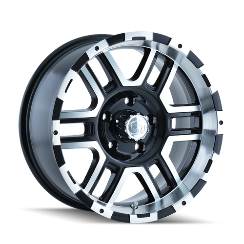 16x8 5x135 4.89BS Type 179 Black/Machine Face - Ion Wheel