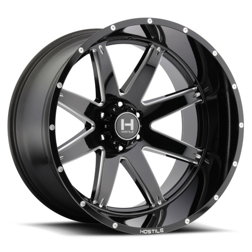 22x12 6x5.5 4.75BS H109 Alpha Blade Cut - Hostile Wheels