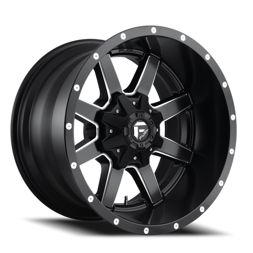 17x8.5 5x4.5/5x4.75 6BS D538 Maverick Black Milled - Fuel Off-Road
