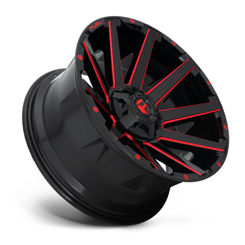 20x9 8x170 5.75BS D643 Contra Gloss Black w/Red Tint - Fuel Off-Road