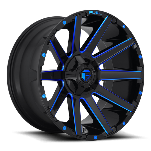 20x10 8x180 4.75BS D644 Contra Gloss Milled Blue - Fuel Off-Road