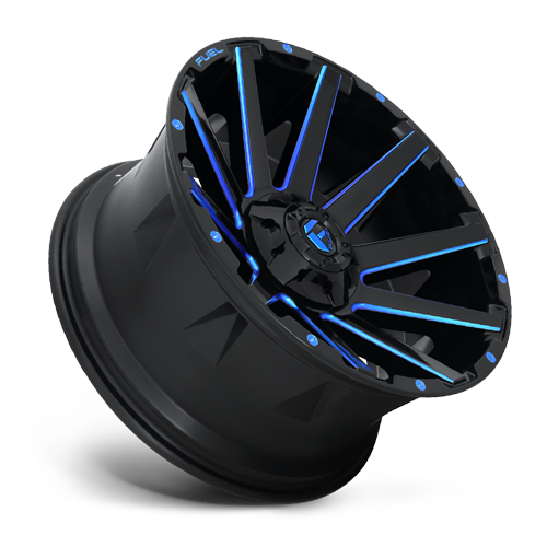 20x10 5x5.5/5x150 4.75BS D644 Contra Gloss Milled Blue - Fuel Off-Road