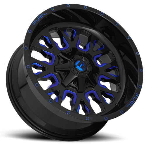 17x9 6x5.5/6x135 5BS D645 Stroke Gloss Milled Blue - Fuel Off-Road