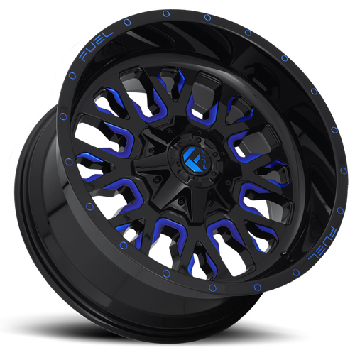 18x9 5x4.5/5x5 4.5BS D645 Stroke Gloss Milled Blue - Fuel Off-Road