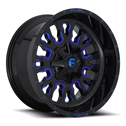 20x10 8x170 4.75BS D645 Stroke Gloss Milled Blue - Fuel Off-Road