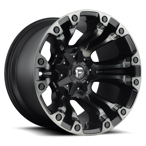 18x9 5x5.5/5x150 5BS D569 Vapor Black/Mach w/ Tint - Fuel Off-Road