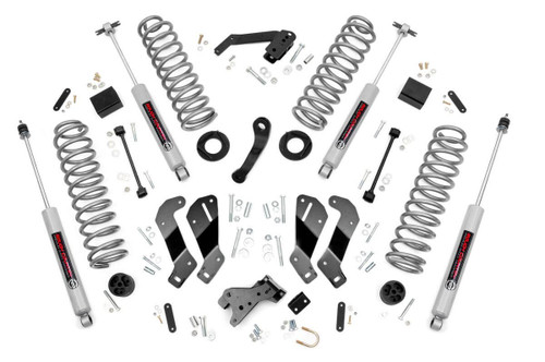 07-18 Jeep JK 4Dr Control Arm Drop 3.5in Kit w/Shock - Rough Country Suspension
