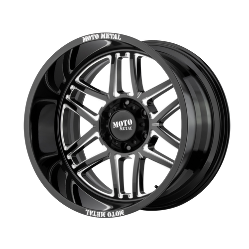 20x10 8x6.5 4.79BS MO992 Folsom Gloss Black Milled - Moto Metal Wheels