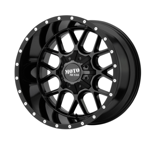 20x9 5x5.5/5x150 5.71BS MO986 Siege Gloss Black - Moto Metal Wheels