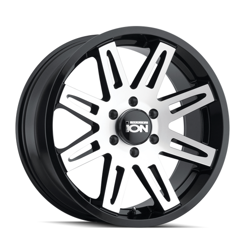 20x9 6x5.5 5BS Type 142 Black/Machined Face - Ion Wheel