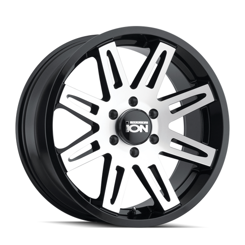 17x9 8x170 4.53BS Type 142 Black/Machined Face - Ion Wheel