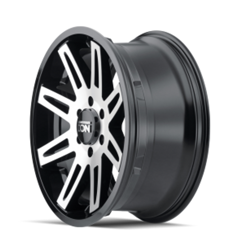 18x9 6x5.5 5BS Type 142 Black/Machined Face - Ion Wheel