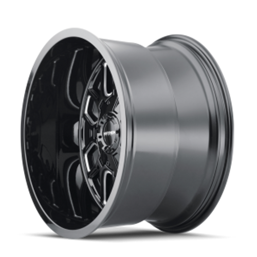 18x9 6x5.5/6x135 5BS 8107 Cogent Gloss Black/Milled Spokes - Mayhem Wheels 18x9 6x5.5/6x135 5BS 8107 Cogent Gloss Black/Milled Spokes - Mayhem Wheels