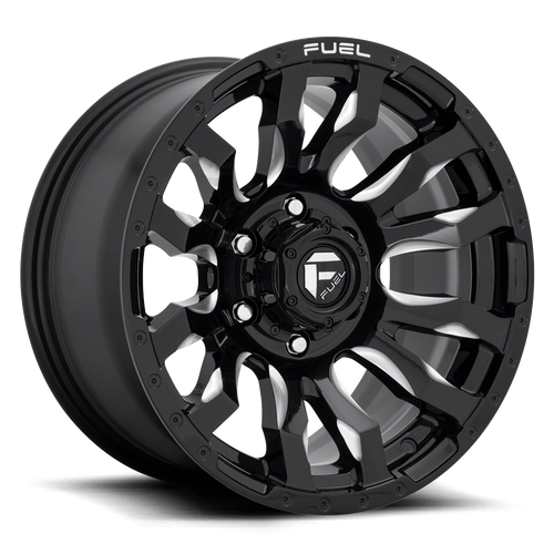 16x8 6x5.5 4.5BS D673 Blitz Gloss Black Milled - Fuel Off-Road