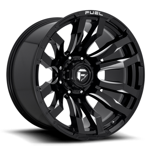 18x9 8x6.5 5BS D673 Blitz Gloss Black Milled - Fuel Off-Road