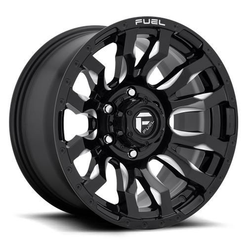 18x9 6x5.5 4.5BS D673 Blitz Gloss Black Milled - Fuel Off-Road