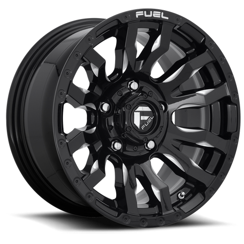 20x9 5x5 5BS D673 Blitz Gloss Black Milled - Fuel Off-Road