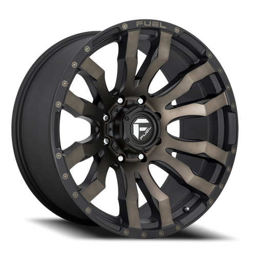 20x10 8x180 4.75BS D674 Blitz Matte Black DDT - Fuel Off-Road