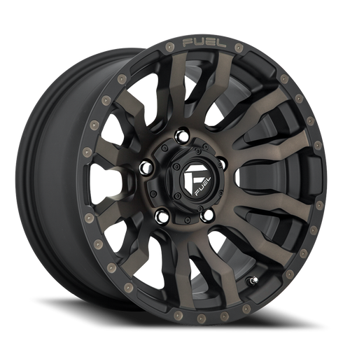 20x10 5x5 4.75BS D674 Blitz Matte Black DDT - Fuel Off-Road