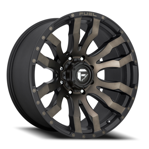 22x10 8x180 4.75BS D674 Blitz Matte Black DDT - Fuel Off-Road