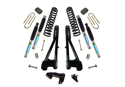 11-16 Ford F250/F350 4WD Diesel 4in Suspension Lift Kit w/Replacement Radius Arms Bilstein Shocks - Superlift Suspension