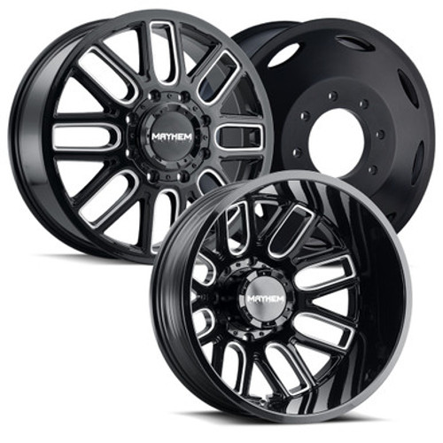 20" Mayhem 8107 Cogent Dually Kit Black/Milled- Mayhem Wheels