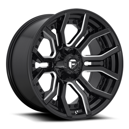 20x10 6x5.5/6x135 4.79BS D711 Rage Black/Milled - Fuel Off-Road