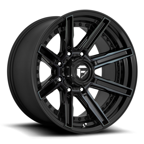 20x10 8x6.5 4.79BS D708 Rogue Gloss Black Machined - Fuel Off-Road