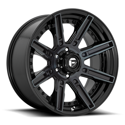 20x10 6x135 4.79BS D708 Rogue Gloss Black Machined - Fuel Off-Road