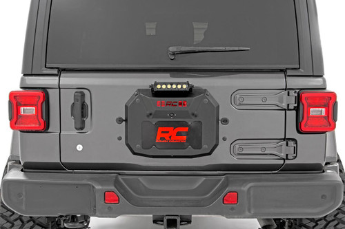 Spare Tire Carrier Delete 8" Chrome LED Jeep Wrangler JL (18-23) Spare Tire Carrier Delete 8" Chrome LED Jeep Wrangler JL (18-23)