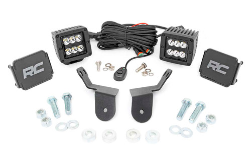 LED Light Cage Mount 2" Black Pair Honda Pioneer 1000/Pioneer 1000-5 (16-22)