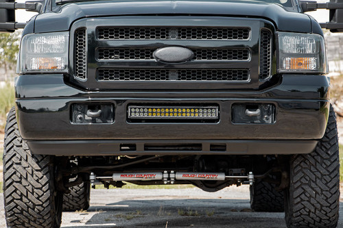 LED Light Bumper Mount 20" Chrome Dual Row White DRL Ford Super Duty (05-07)