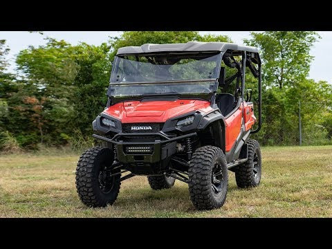 LED Light Bumper Mount 10" Black Slimline Pair Honda Pioneer 1000 (16-22)