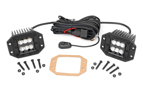 Black Series LED 2" Pair Flood Flush Mount