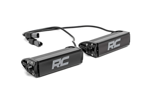 Black Series LED Light Bar 6" Single Row Pair