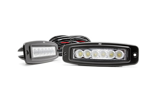 Chrome Series LED Light Pair 6" Flush Mount