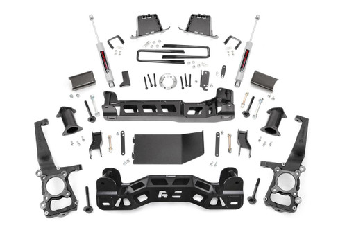 09-10 Ford F150 4WD 6in Suspension Lift Kit w/Spacers & N3 - Rough Country Suspension