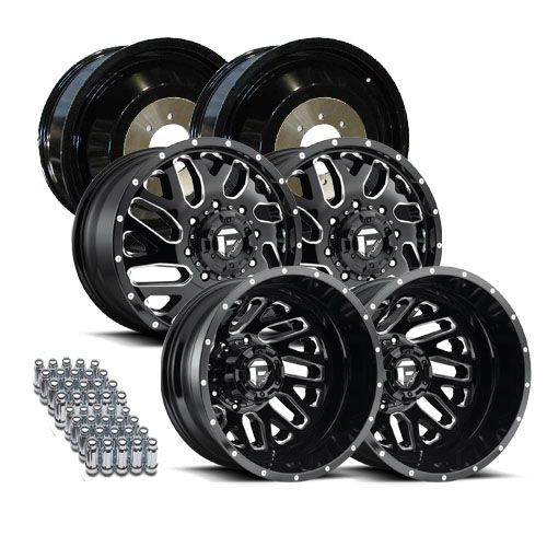 20" D581 Triton Dually Kit / Black & Milled - Fuel Off-Road